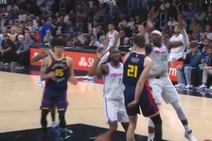 pg电子游戏官网官方网站-你小子还有这手？波斯特背后击地骚传 送小桂子上空篮